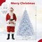 7 Feet Artificial Christmas Tree Hinged Pre-Lit Xmas Tree with 11 Lighting Modes